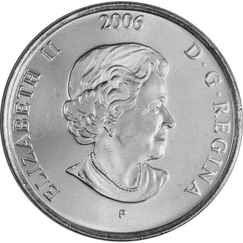 2006 Canadian 25 Cent Pink Ribbon, Breast Cancer Awareness Coloured Quarter Coin - Mastercoins