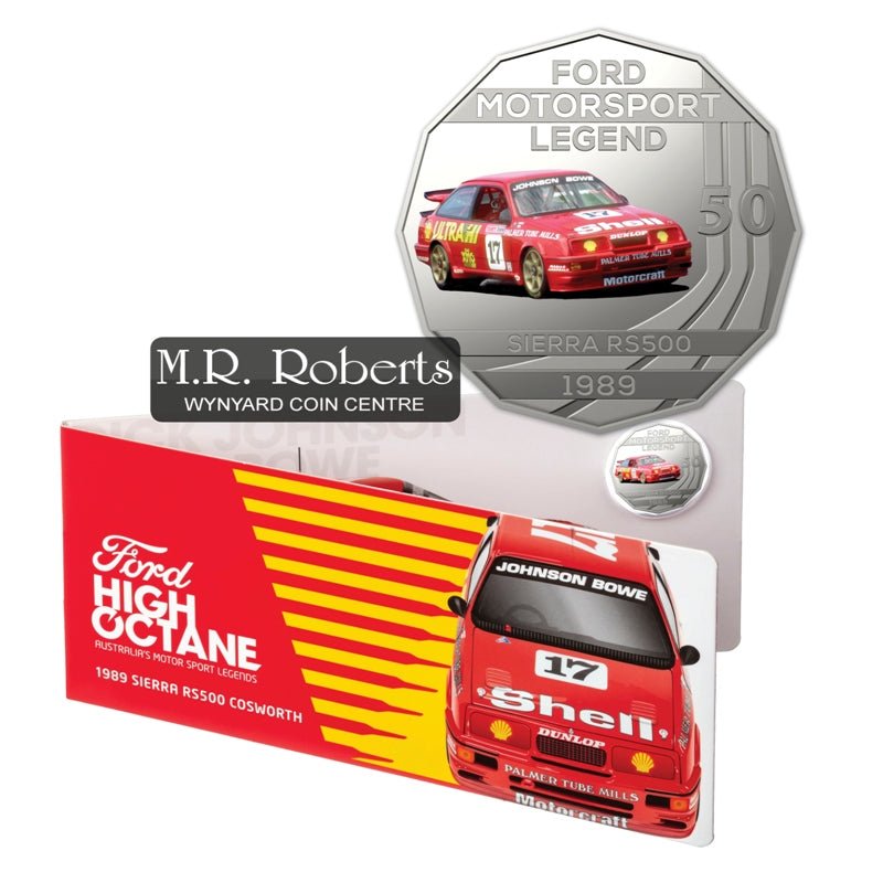 2018 50c Ford High Octane - 1988 Sierra RS500 Cosworth Coloured Coin - Mastercoins