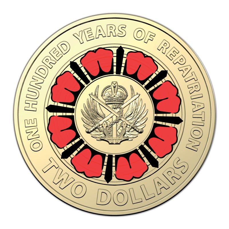 2019 $2 Centenary of Repatriation Coloured Coin - Original RAM Roll (25 Coins) - Mastercoins