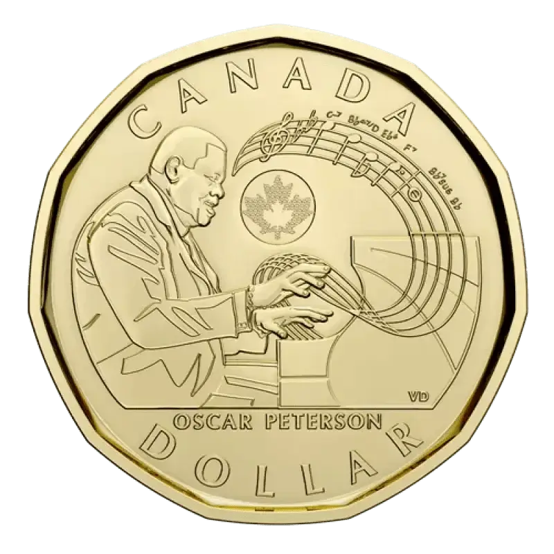 2022 $1 Oscar Peterson Coloured & Non Coloured Coins - Mastercoins