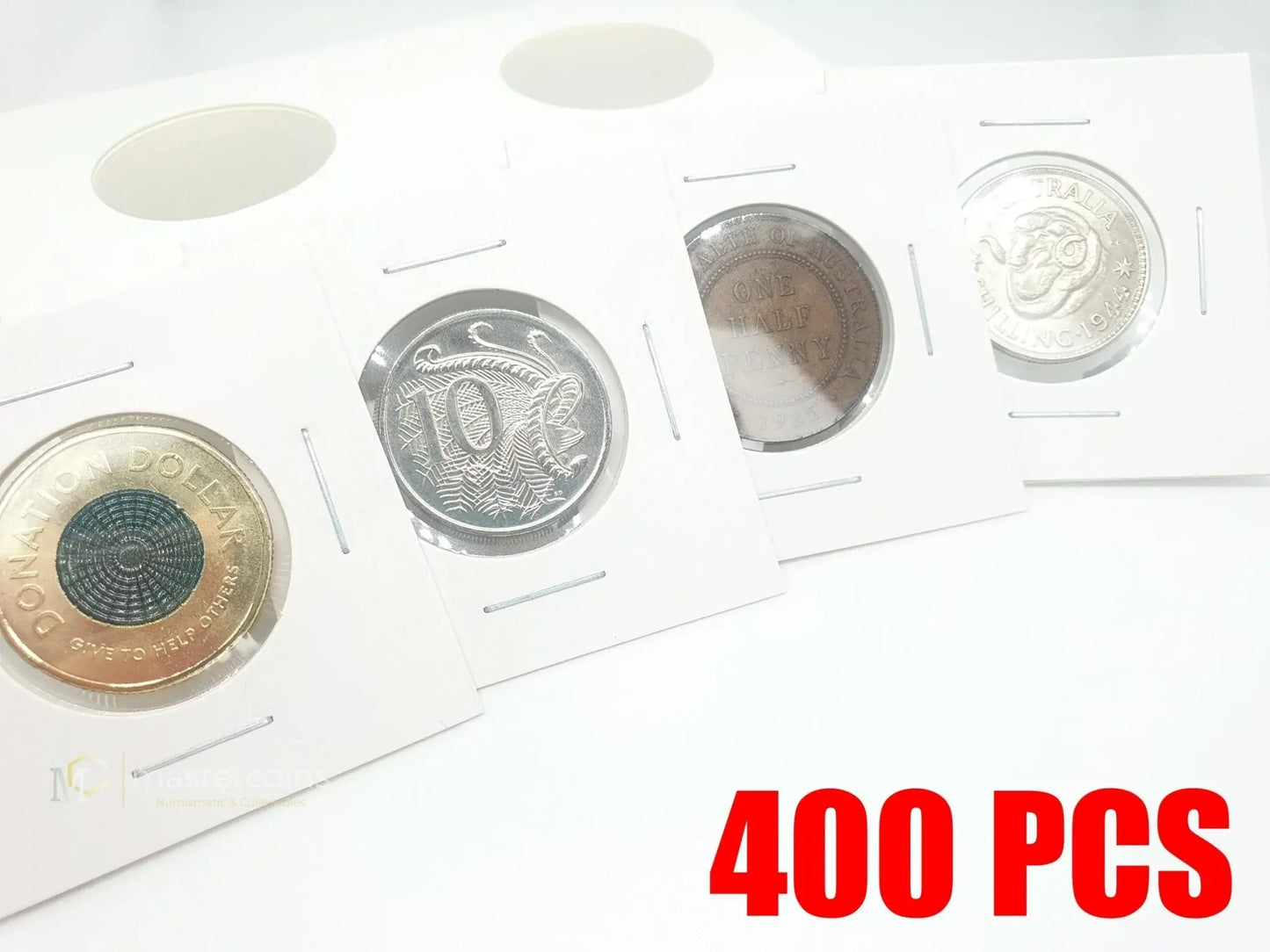 400 Pcs 2x2 27.5mm Staple Coin Holders - Mastercoins