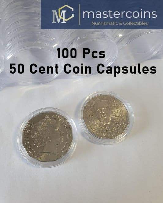 Australian 50 cent Coin Capsules - 33mm - Mastercoins