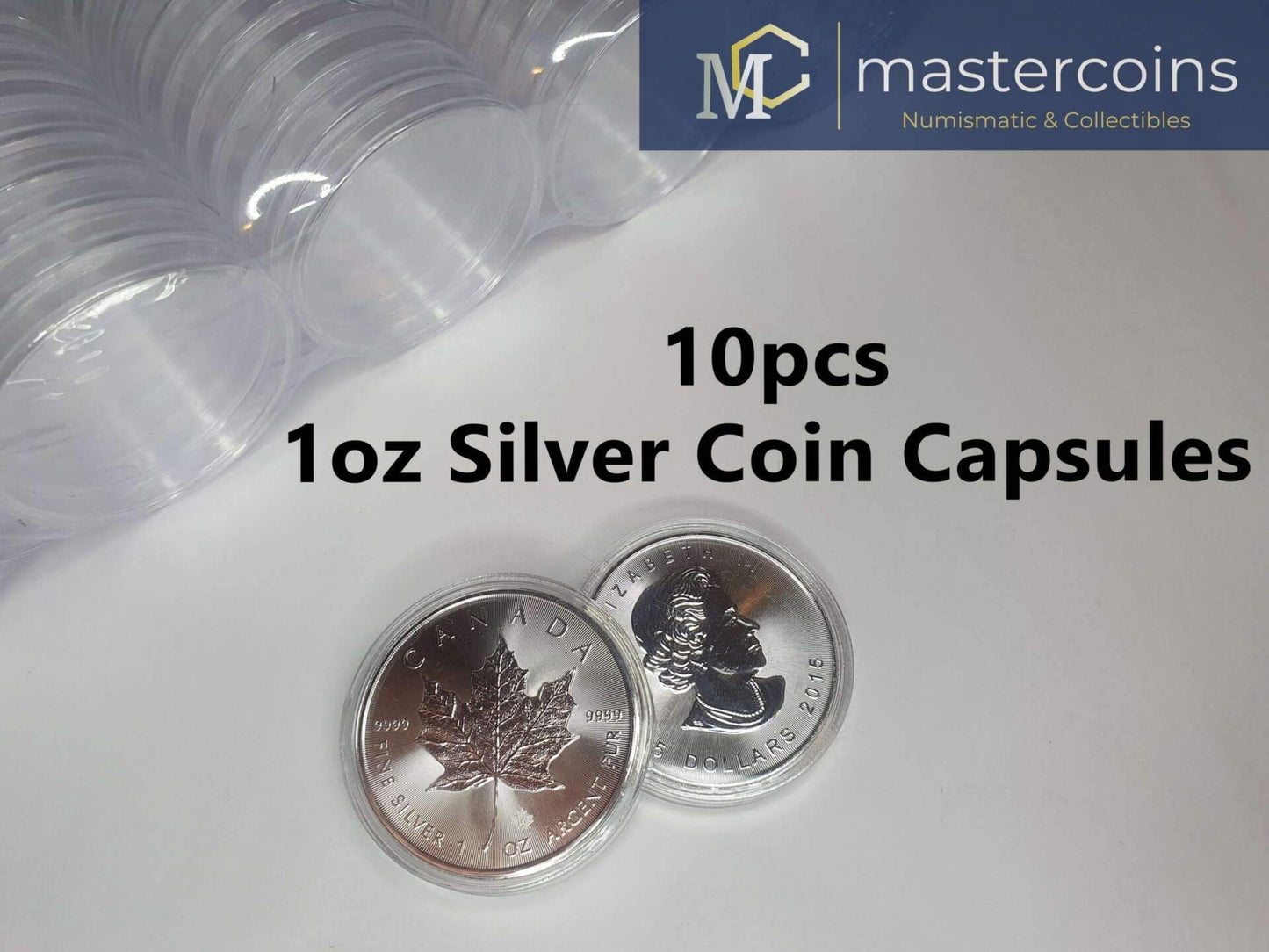 Canadian Maple Leaf 1oz Silver Coin Capsules - 38mm - Mastercoins