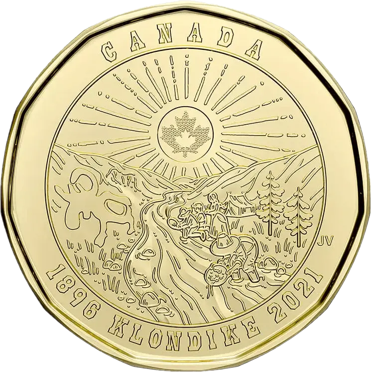 (Non - Coloured) 2021 Canadian $1 Klondike Gold Rush 125th Anniv - UNC ex Mint Roll - Mastercoins