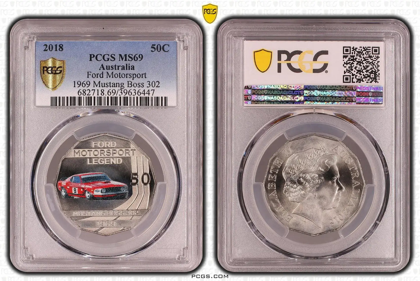 PCGS MS69 2018 50C 1969 Mustang Boss 302 - Mastercoins