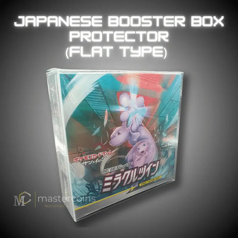 Pokemon Japanese Booster Box (Flat) Premium Clear Protector (Extra Thick) - Mastercoins Pokemon Japanese Booster Box (Flat) Premium Clear Protector (Extra Thick) - Mastercoins