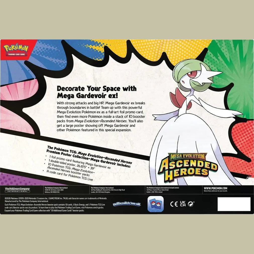 Pokémon TCG: Mega Evolution—Ascended Heroes Premium Poster Collection—Mega Gardevoir - Mastercoins