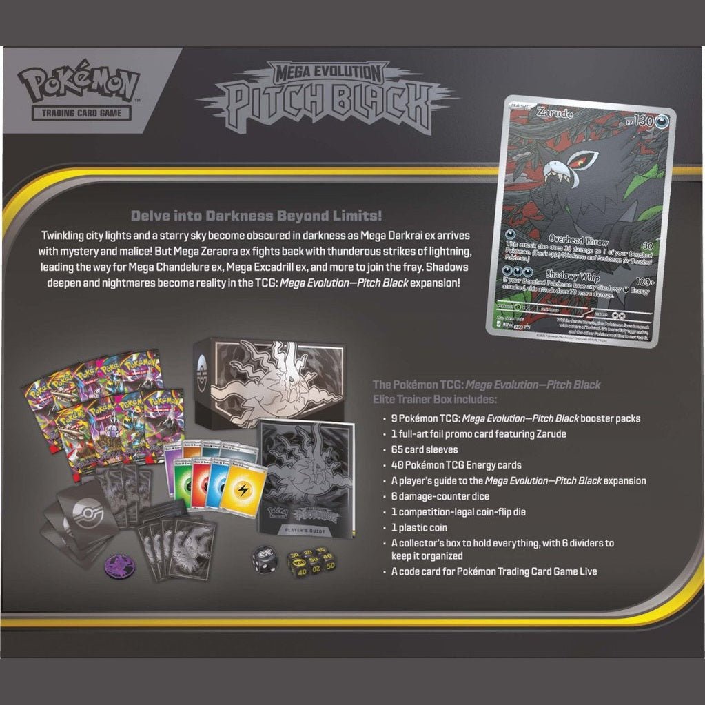 Pokémon TCG: Mega Evolution— Pitch Black Elite Trainer Box - Mastercoins