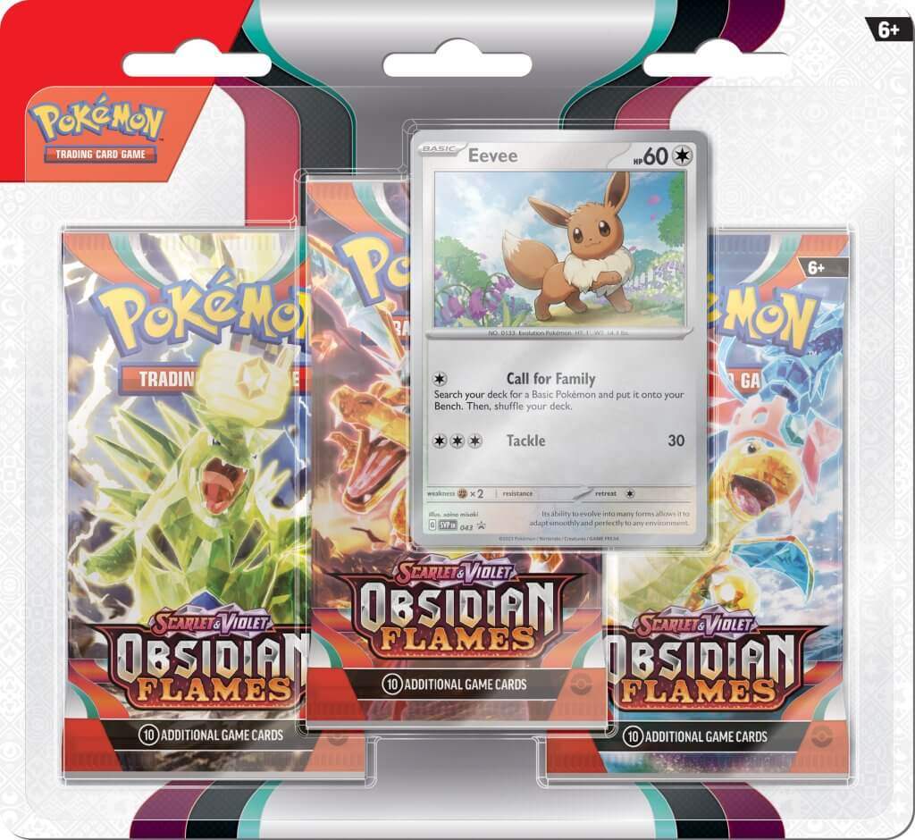POKÉMON TCG Scarlet & Violet 3 Obsidian Flames Three Booster Blister - Mastercoins