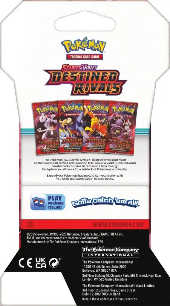 Pokemon TCG Scarlet & Violet Destined Rivals Blisters - Mastercoins