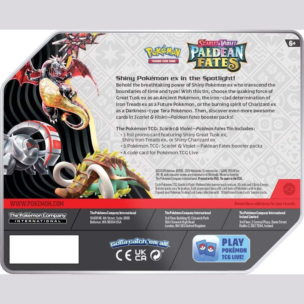 POKÉMON TCG Scarlet & Violet Paldean Fates Tin - Mastercoins
