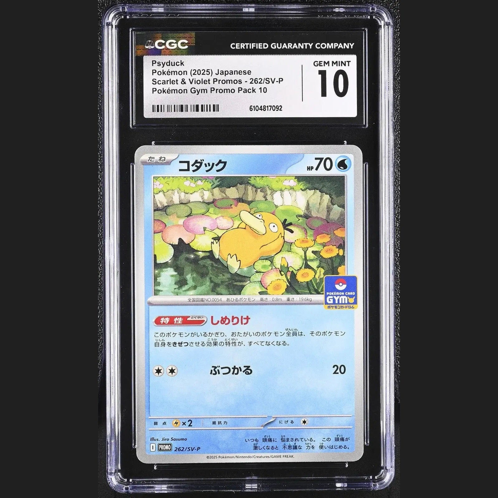 🎰👀 コダック 262/sv-p CGC 10 ポケモンジム プロモパック 10
