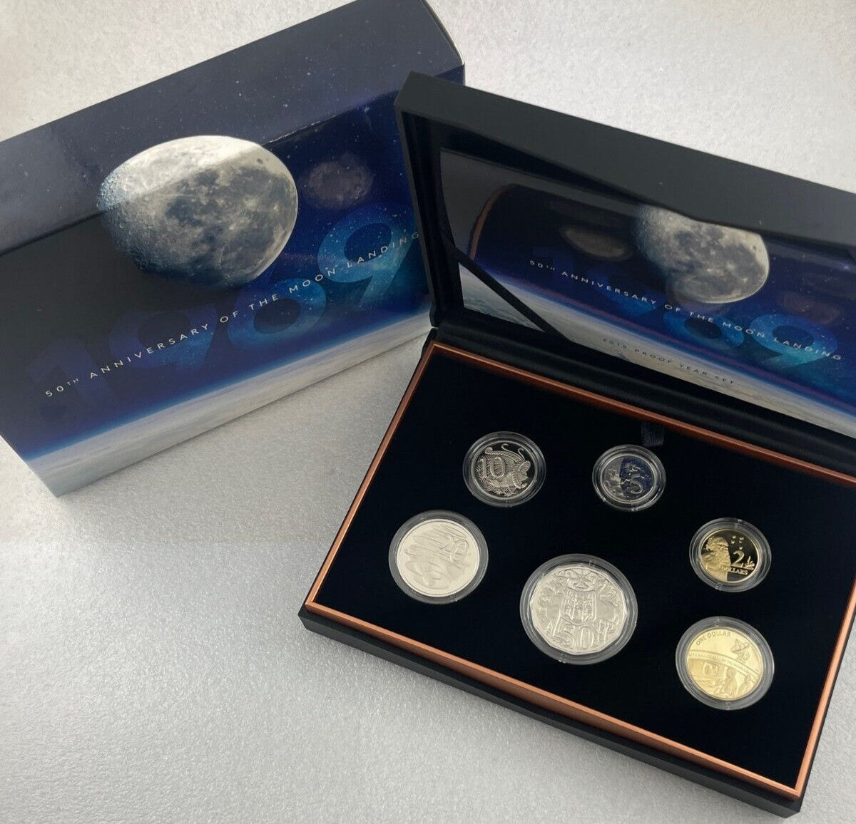 2019 Royal Australian Mint Six Coin Proof Set – 50th Anniversary of the Moon Landing