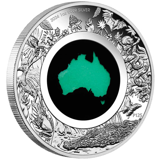 2024 Great Southern Land 1oz Silver Proof Chrysoprase Coin - Mastercoins