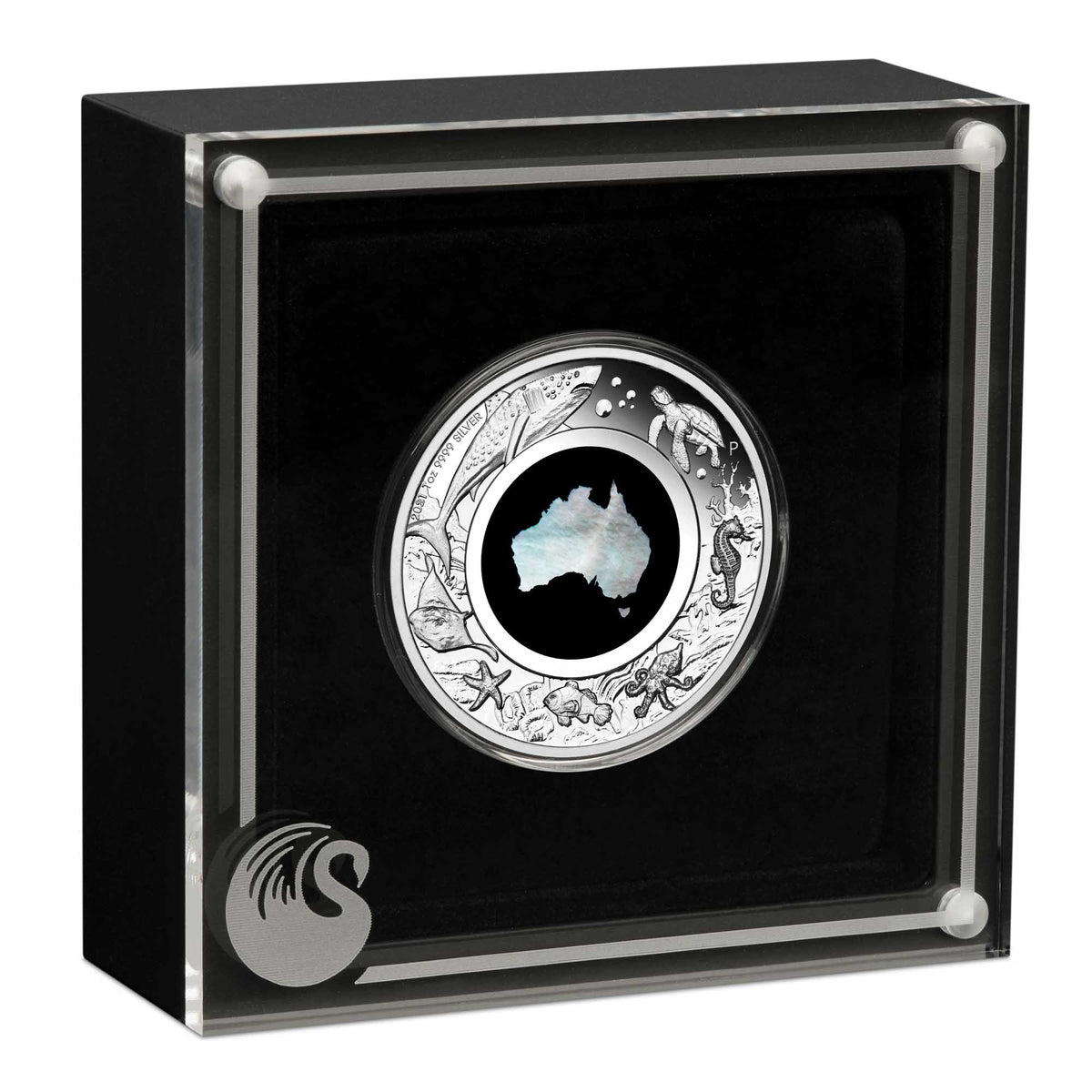 2021 Great Southern Land 1oz Silver Proof Mother of Pearl Coin in case - Mastercoins