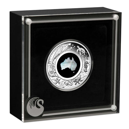 2021 Great Southern Land 1oz Silver Proof Mother of Pearl Coin in case - Mastercoins