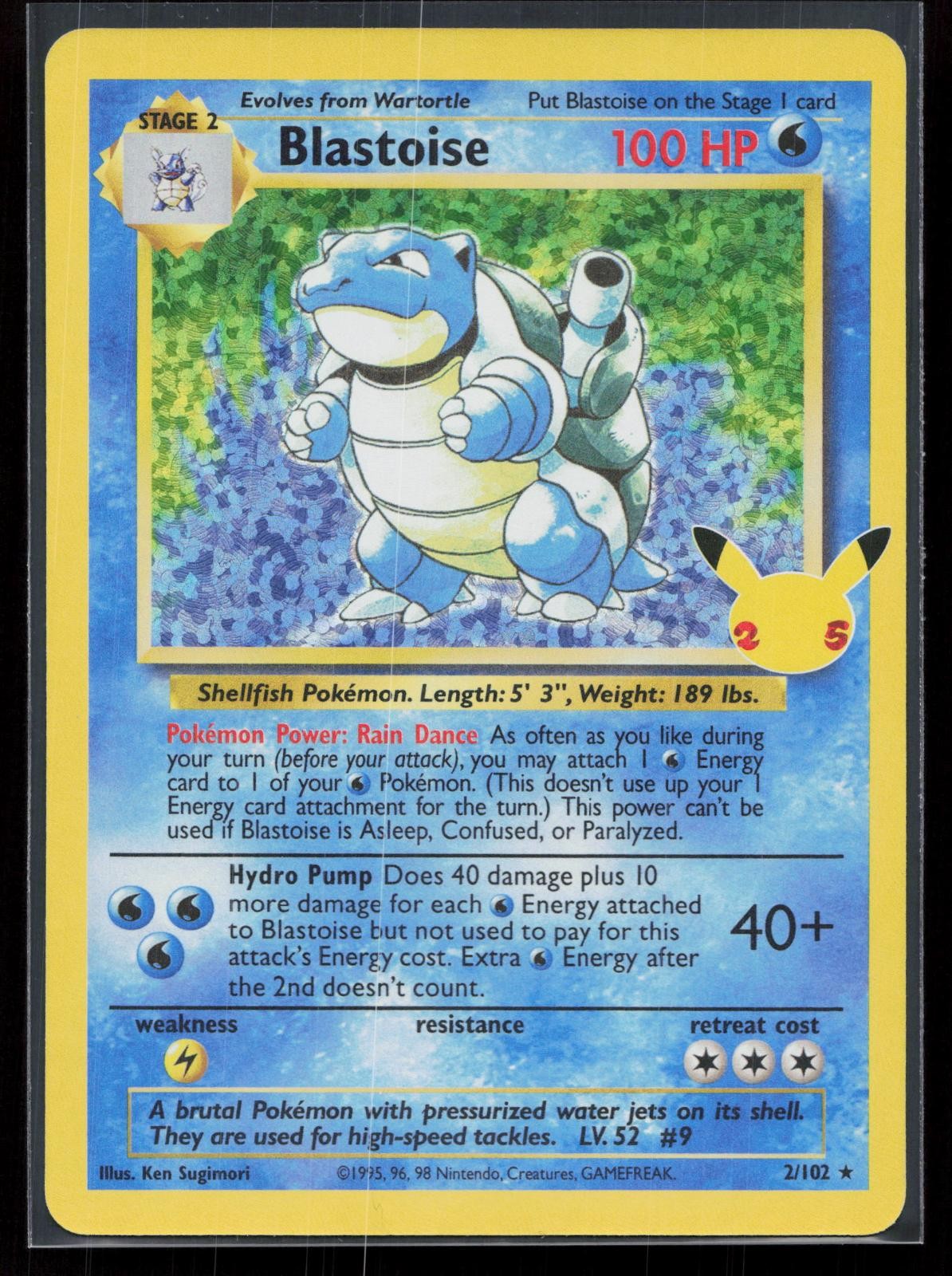 Blastoise 2/102 Celebrations: Classic Collection Mastercoins