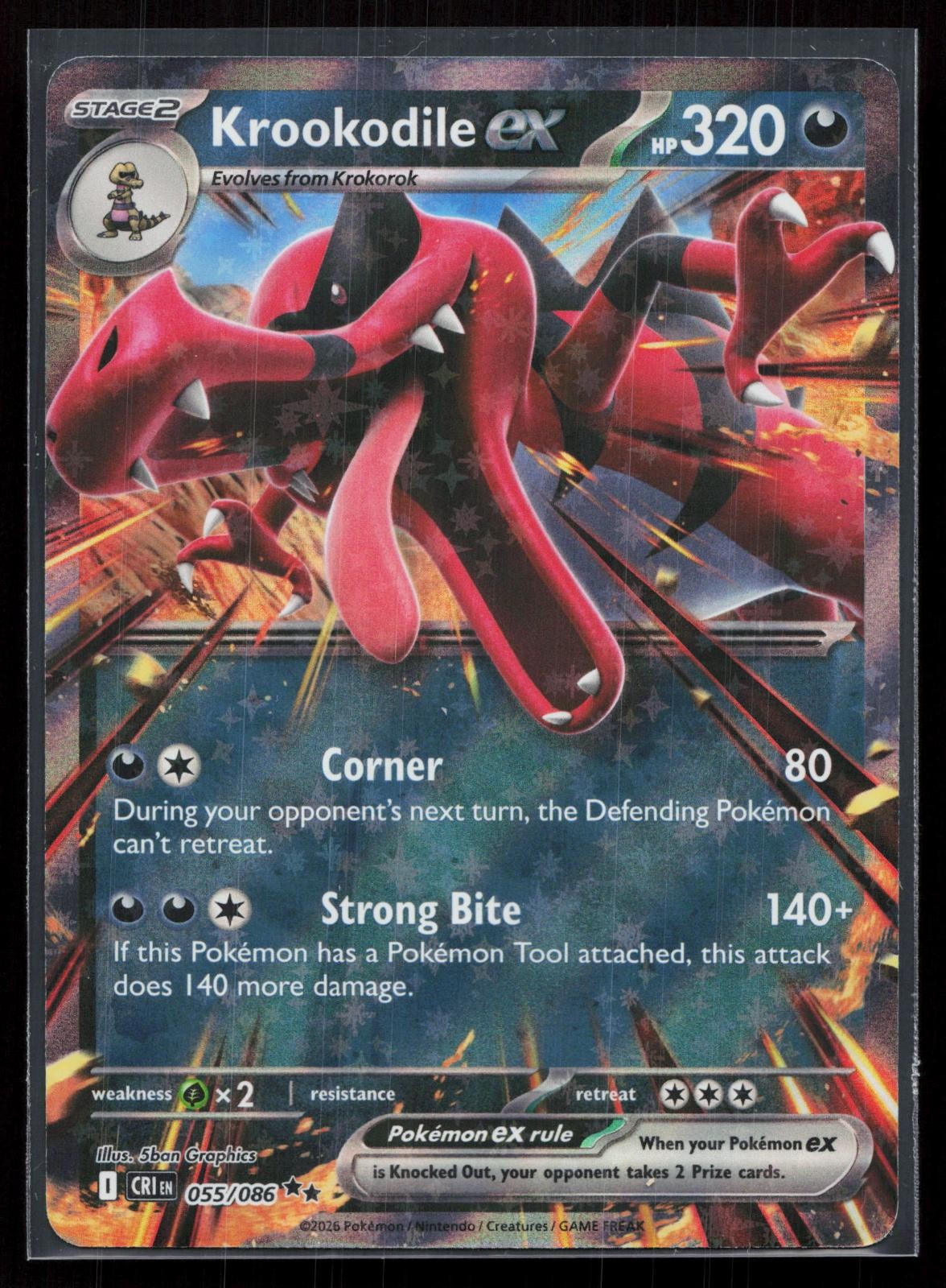 Krookodile ex 055/086 ME04: Chaos Rising Mastercoins