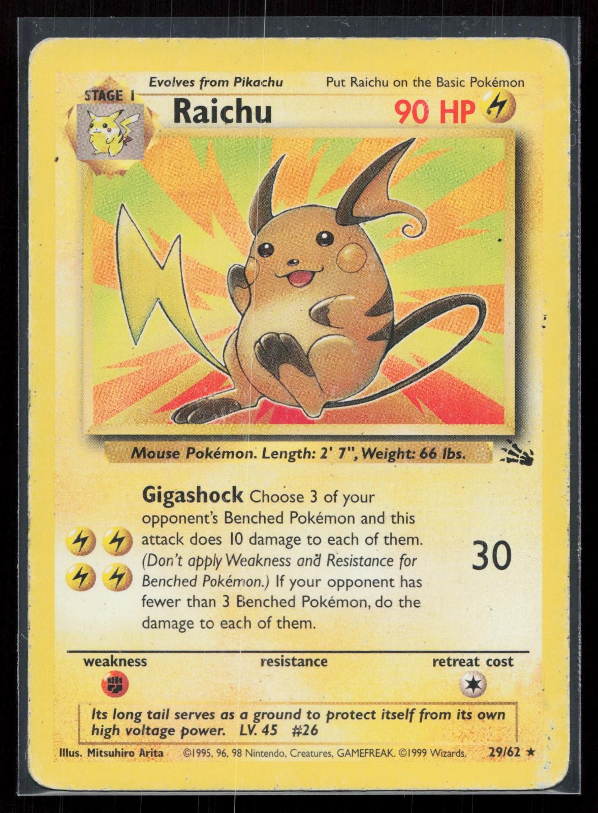 Raichu 29/62 Fossil Non Holo Mastercoins