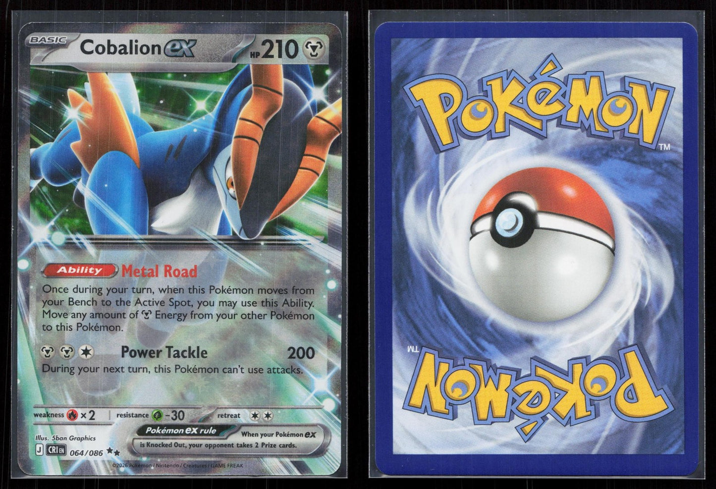 Cobalion ex 064/086 ME04: Chaos Rising Mastercoins