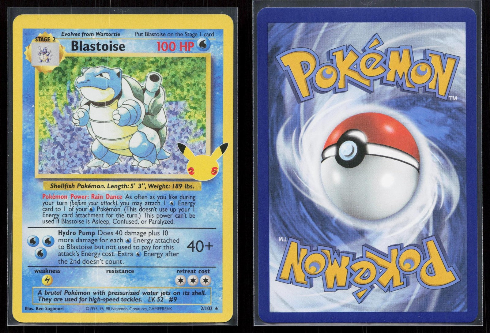 Blastoise 2/102 Celebrations: Classic Collection Mastercoins