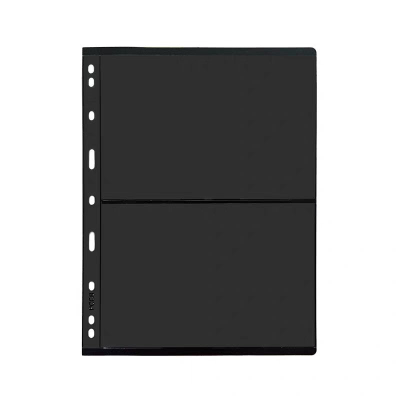 10X Banknotes, PNC Folders 2 Pockets Pages Albums Black With Widened Extra Wide Unbranded