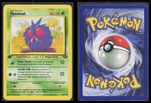Venonat 63/64 Jungle 1st Edition Mastercoins