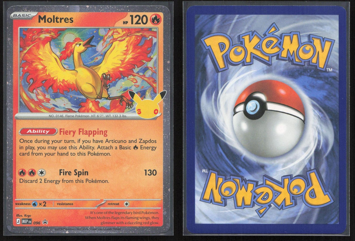 Moltres (30th Celebration) 096 ME: Mega Evolution Promo Promo NM Mastercoins