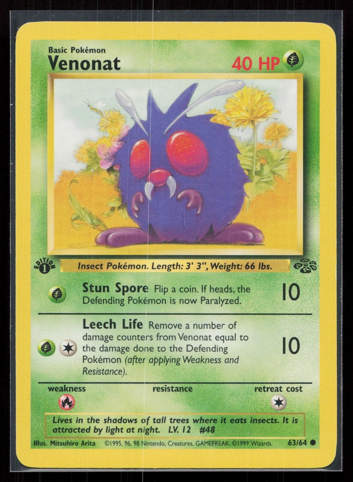 Venonat 63/64 Jungle 1st Edition Mastercoins