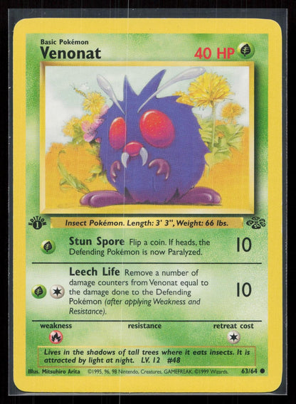 Venonat 63/64 Jungle 1st Edition Mastercoins