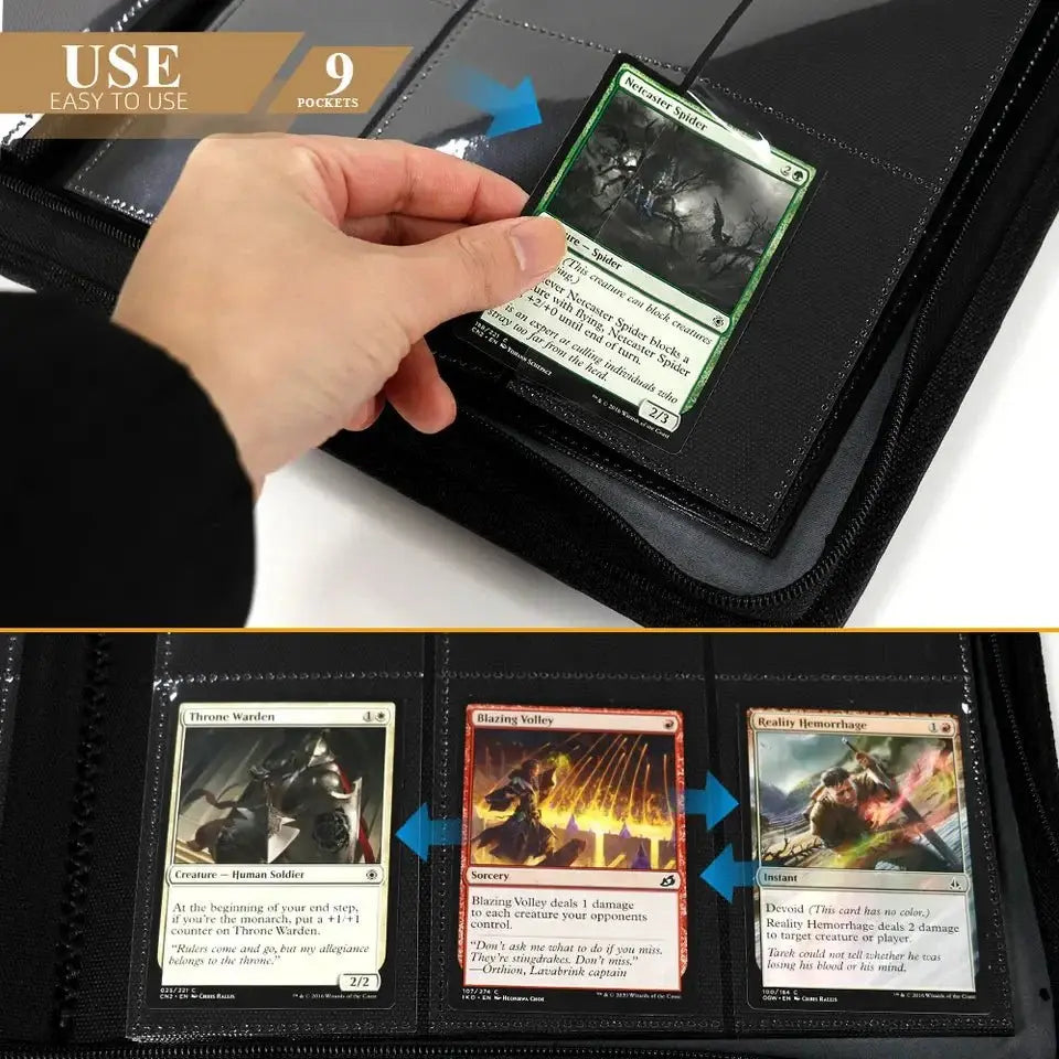 12 Pocket Zip Trading Card Binder - Dark Blue - Mastercoins