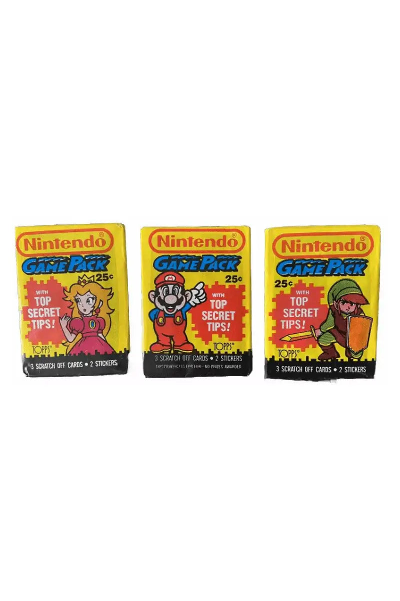 1989 Topps Nintendo Game Pack Sealed Waxpack Scratch Off Cards x1 - Mastercoins