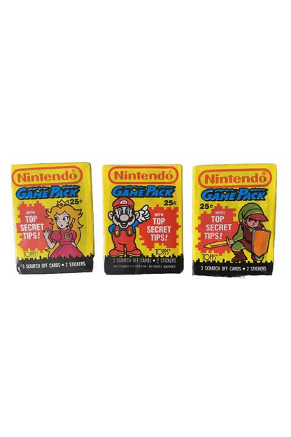 1989 Topps Nintendo Game Pack Sealed Waxpack Scratch Off Cards x1 - Mastercoins