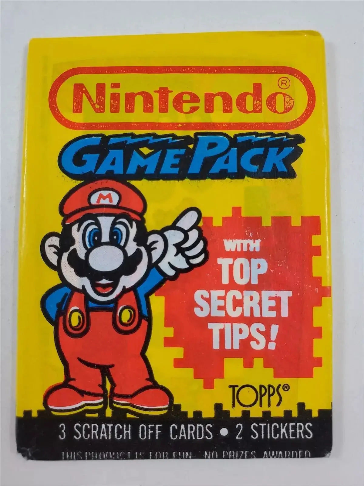 1989 Topps Nintendo Game Pack Sealed Waxpack Scratch Off Cards x1 - Mastercoins