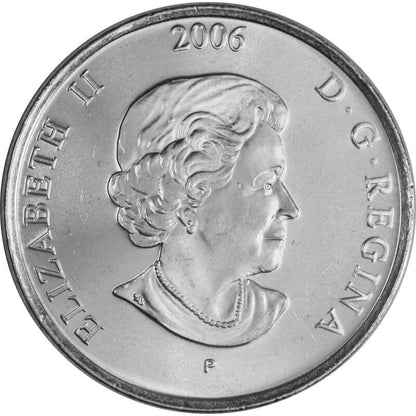 2006 Canadian 25 Cent Pink Ribbon, Breast Cancer Awareness Coloured Quarter Original Coin Roll - Mastercoins