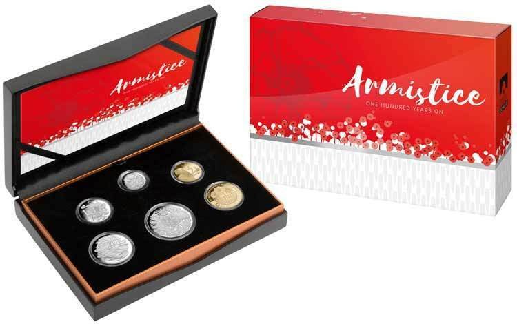 2018 Six Coin Proof Year Set - Armistice One Hundred Years On - Mastercoins