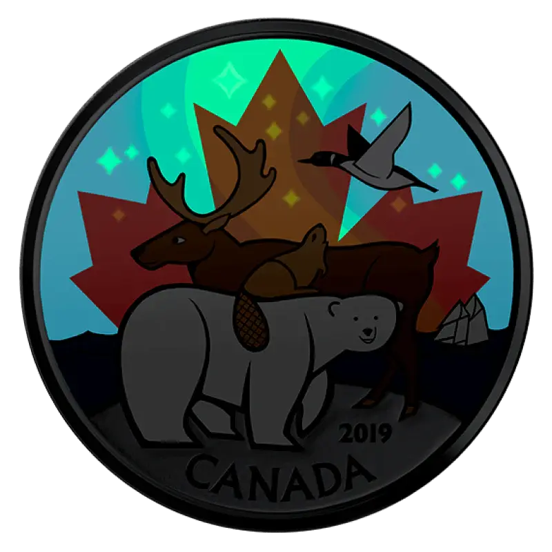 2019 Canadian Circulation Coin Set - Glow In The Dark Everlasting Canadian Icons - Mastercoins