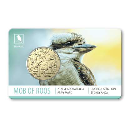 2020 $1 Mob of Roos 'Kookaburra' Privy Mark Uncirculated Coin - Sydney ANDA - Mastercoins