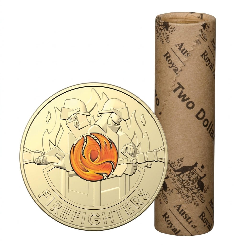 2020 $2 Firefighters Coloured Coin - Original RAM Roll (25 Coins) - Mastercoins