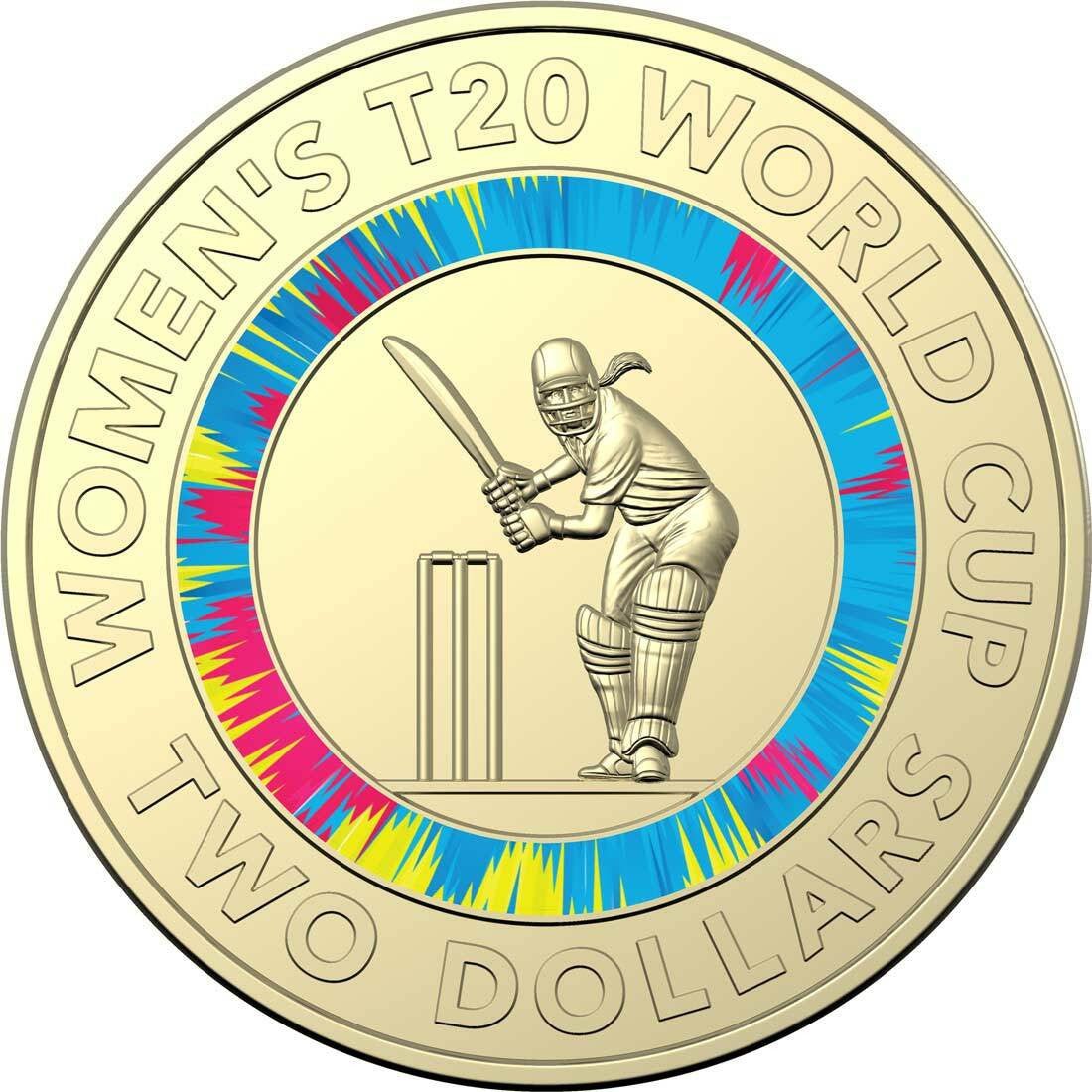 2020 $2 ICC Women's T20 World Cup Coloured Uncirculated Coin - Mastercoins
