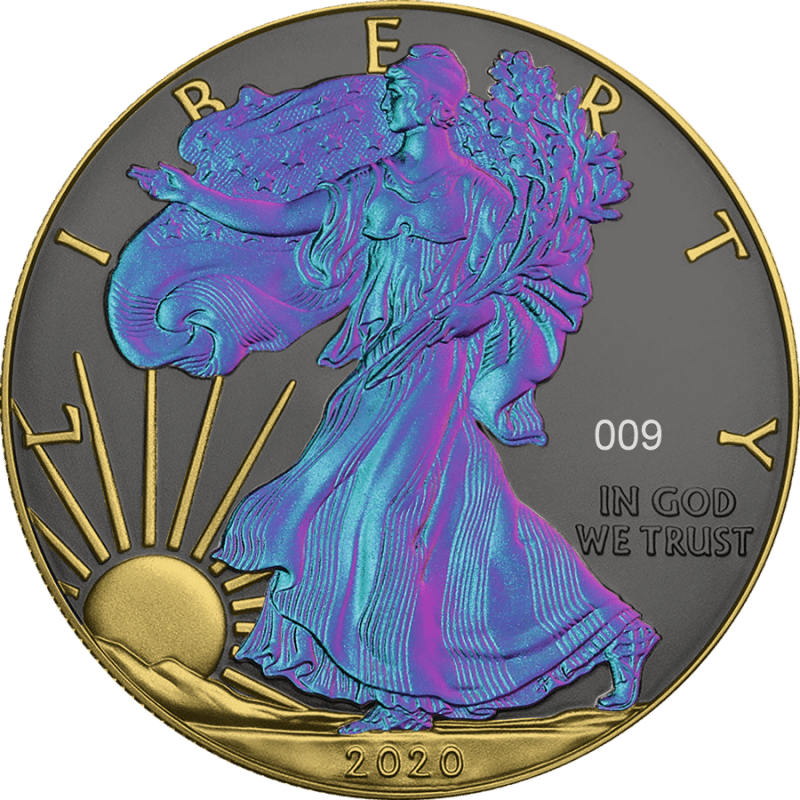 2020 American Eagle 1oz Silver .999 BU Coin - Chameleon (Limited 500) - Mastercoins