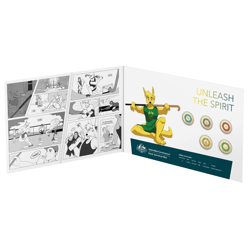 2020 Australian Olympic Team $2 Coloured Coin Collection - Mastercoins