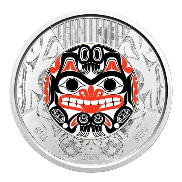2020 Canadian $2 Bill Reid: Xhuwaji, Haida Grizzly Bear Coloured Toonie Special Wrap Roll - Mastercoins