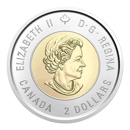 2020 Canadian $2 End of the WWII 75th Anniv/Victory Coloured Toonie Coin - UNC ex Mint Roll - Mastercoins