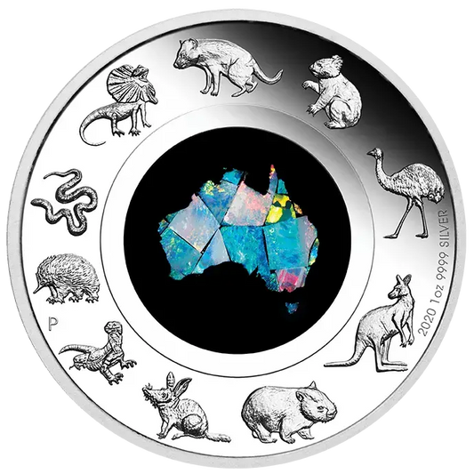 2020 Great Southern Land 1oz Silver Proof Opal Coin - Mastercoins