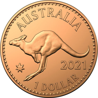 2021 $1 Australian Penny 1911-1964 Copper Uncirculated Coin - Mastercoins