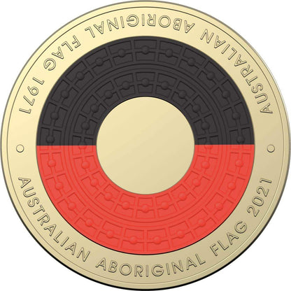 2021 $2 Aboriginal Flag UNC Coin - Mastercoins