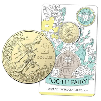 2021 $2 Tooth Fairy Uncirculated Coin in Card - Mastercoins