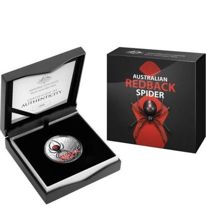 2021 $5 Redback Spider 1oz Silver Proof Coloured Coin - Mastercoins
