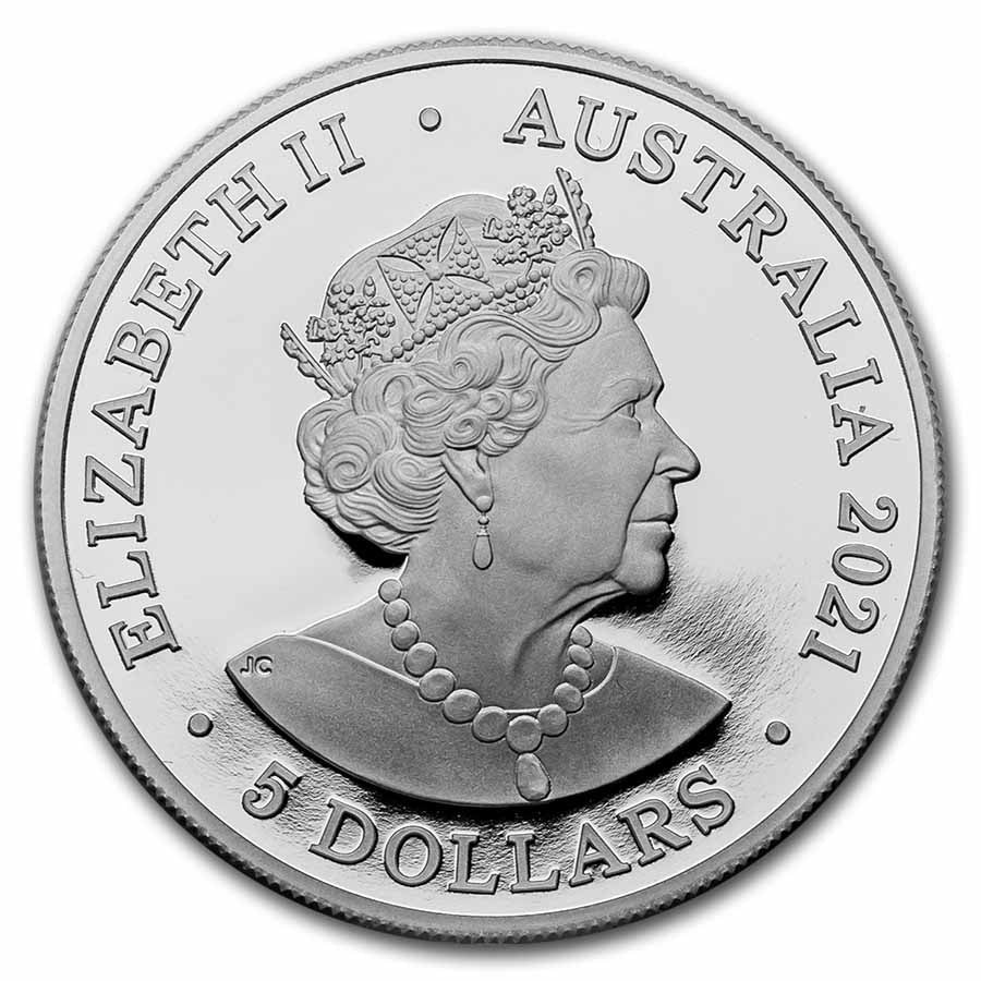 2021 $5 Redback Spider 1oz Silver Proof Coloured Coin - Mastercoins